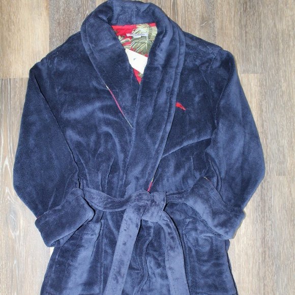 NWT MEN'S TOMMY BAHAMA PLUSH BATH ROBE S/M - Picture 3 of 9